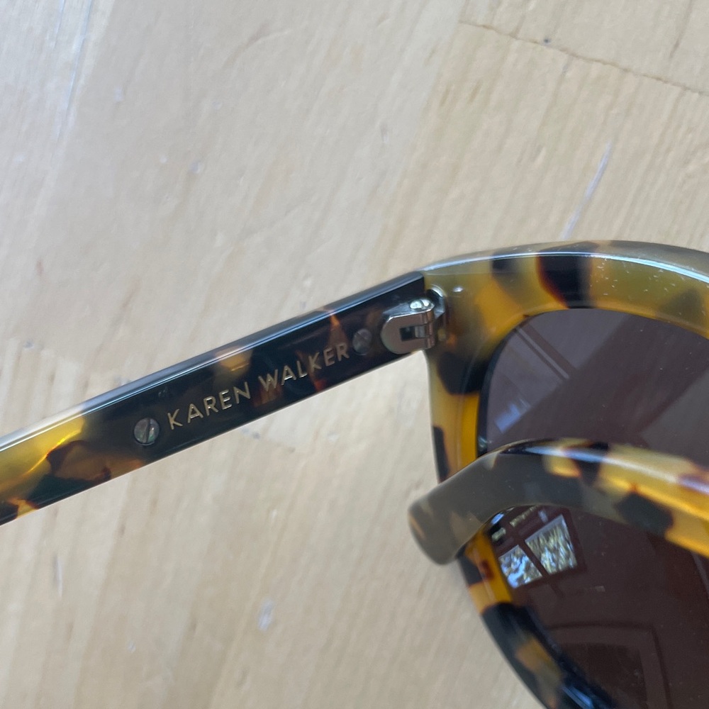 Karen Walker Super Duper Strength Sunglasses - Crazy Tortoise - Picture 10 of 11
